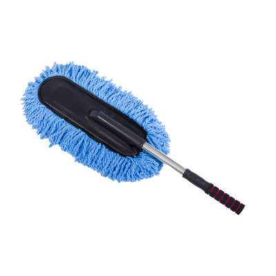 QJ-S-018 adjustable wax brush long handle soft car cleaning brush microfiber car wash brush